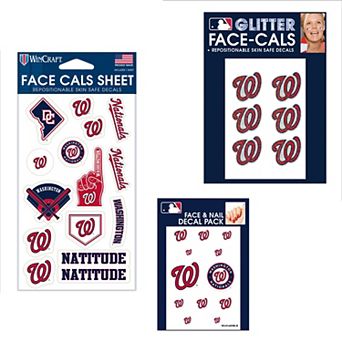 WinCraft Washington Nationals 4" x 7" Waterless Tattoos Set
