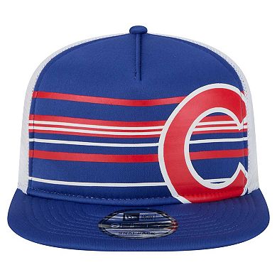 Men's New Era Royal Chicago Cubs 9FIFTY A-Frame Trucker Snapback Hat
