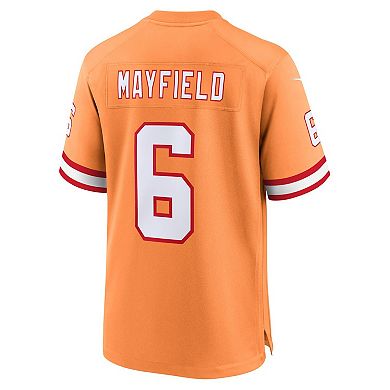 Men's Nike Baker Mayfield Orange Tampa Bay Buccaneers Throwback Game Jersey