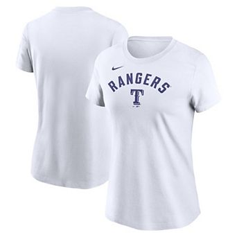 Women's Nike White Texas Rangers Team Arch T-Shirt
