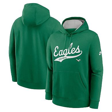 Men's Nike Kelly Green Philadelphia Eagles Rewind Club Logo Pullover Hoodie