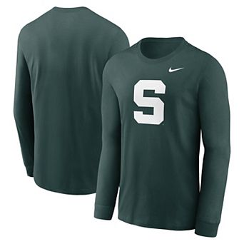 Men's Nike Green Michigan State Spartans Alternate Logo Long Sleeve T-Shirt