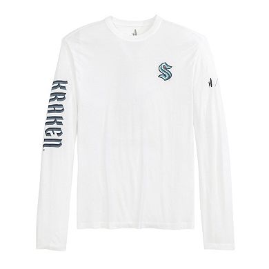Men's johnnie-O White Seattle Kraken Adam Long Sleeve T-Shirt