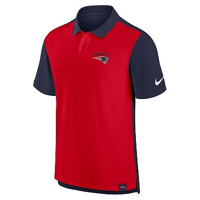 Men's Nike Navy/Red New England Patriots Blitz Pique Polo