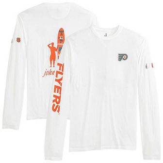 Men's johnnie-O White Philadelphia Flyers Adam Long Sleeve T-Shirt