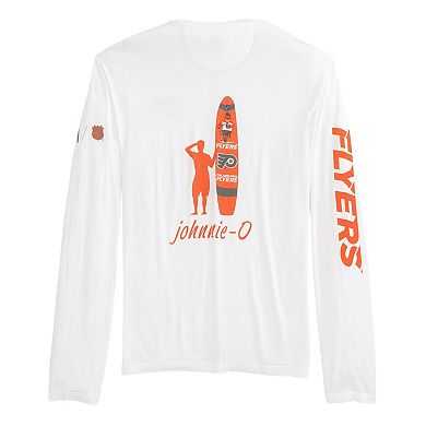 Men's johnnie-O White Philadelphia Flyers Adam Long Sleeve T-Shirt