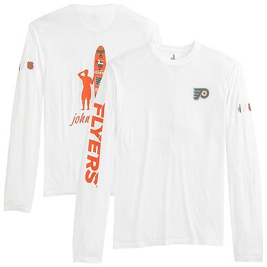Men's johnnie-O White Philadelphia Flyers Adam Long Sleeve T-Shirt