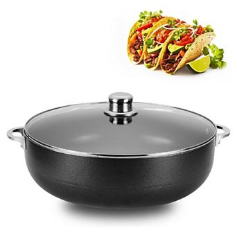 Alpine Cuisine 7-qt Aluminum Caldero Stock Pot With Glass Lid