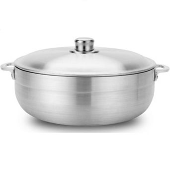 Alpine Cuisine 7-qt Gourmet Aluminum Caldero Stock Pot, Cooking Dutch Oven, Commercial Grade