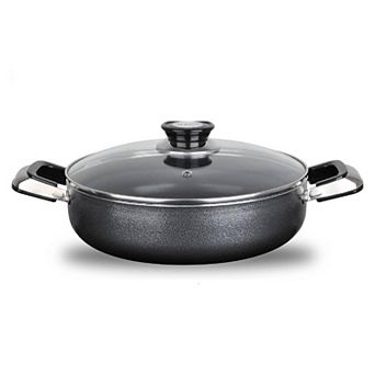 Alpine Cuisine 6.5-qt Non-stick Stock Pot With Tempered Glass Lid And Carrying Handles