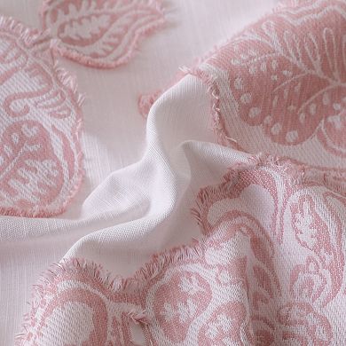 Cotton Clipped Jacquard Floral Comforter 5 Piece Set