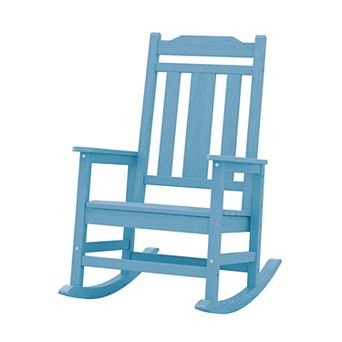 Outdoor Patio HDPE Rocking Chair, Extra Wide Seat