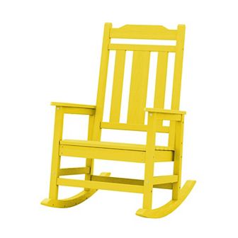 Outdoor Patio HDPE Rocking Chair, Extra Wide Seat