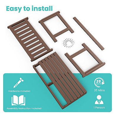 Outdoor 2-Person Garden Bench 42.92-in W x 35.83-in H
