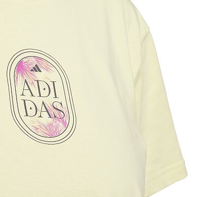 Women's adidas Graphic Jet Set Palms Cropped Tee