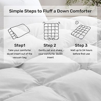 Unikome Luxury Hotel Collection Goose Feather Down Comforter Ultra-Soft Noiseless Comforter