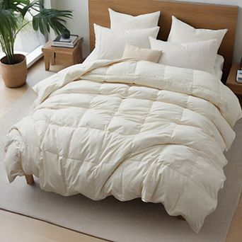 Unikome Luxury Hotel Collection Goose Feather Down Comforter Ultra-Soft Noiseless Comforter