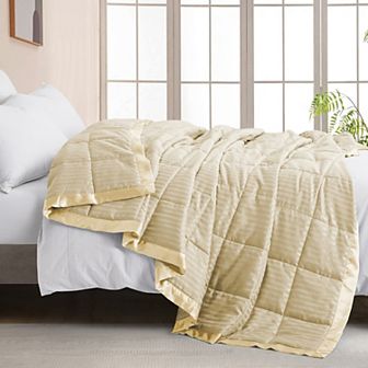 Unikome Hotel Collection Lightweight Down Alternative Blanket with Satin Trim All Season Design