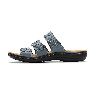 Clarks Womens Laurieann Rio Leather Slide Sandals