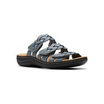 Clarks® Womens Laurieann Rio Leather Slide Sandals