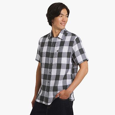 Men's Quiksilver Short Sleeve Button-Down Waffle Shirt