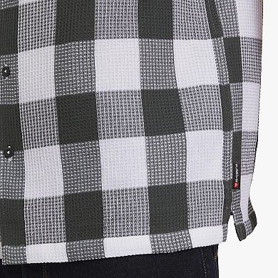 Men's Quiksilver Short Sleeve Button-Down Waffle Shirt