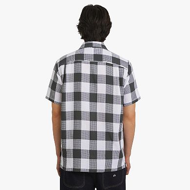 Men's Quiksilver Short Sleeve Button-Down Waffle Shirt