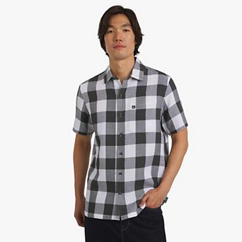 Men's Quiksilver Short Sleeve Waffle Button Down