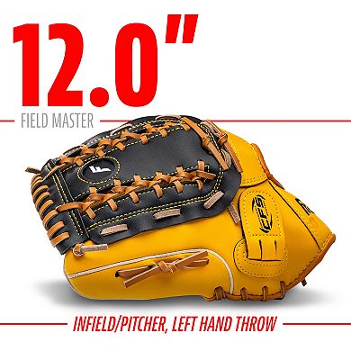 Franklin Sports Fieldmaster Series 12-inch Left-Handed Baseball Glove
