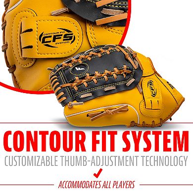 Franklin Sports Fieldmaster Series 12-inch Left-Handed Baseball Glove
