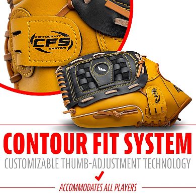 Franklin Sports Fieldmaster Series 12.5-inch Left-Handed Baseball Glove