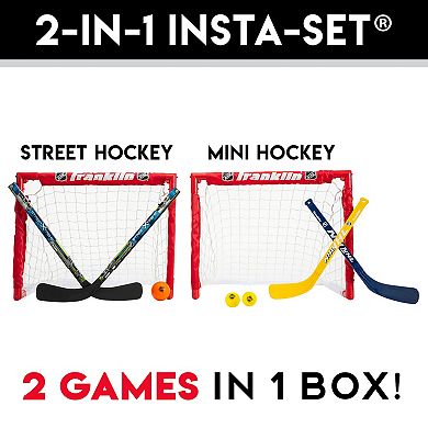 Franklin Sports NHL Hockey 2-in-1 Goal Set