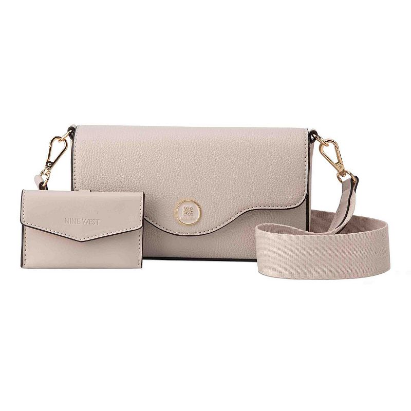 Nine West Nalini Flap Crossbody Bag, Silver