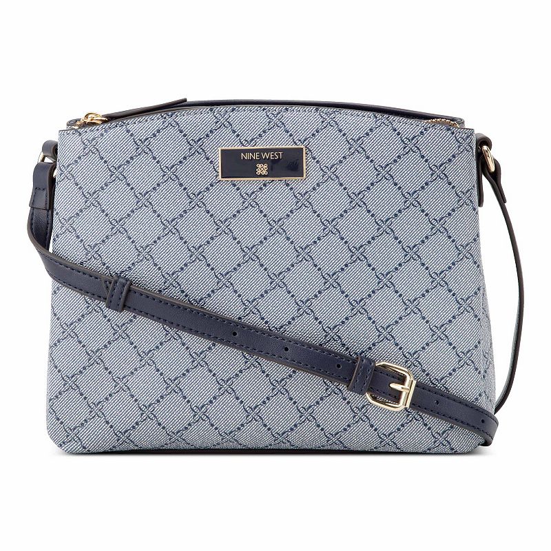 Nine West Mary Stylish Crossbody Bag, Chambray Logo