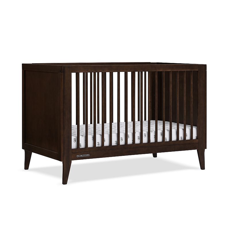 delta children ollie 4-in-1 convertible crib - greenguard gold certified - walnut espresso