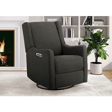 Delta Children Mercer USB-Charging Electronic Power Swivel and Glider Recliner