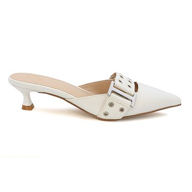 Yoki Kitya-08 Women's Open Back Pointed Pumps