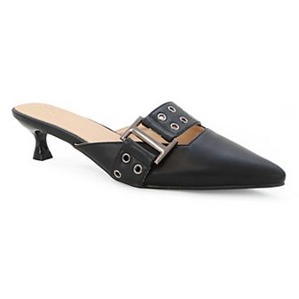 Yoki Kitya-08 Women's Open Back Pointed Pumps
