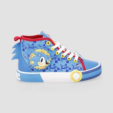 Sonic the Hedgehog Little Kid Boys High Top Lace-Up Sneakers