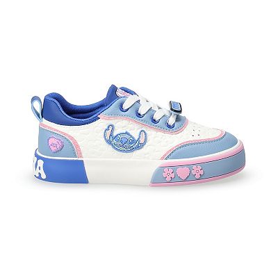 Kids Stitch Low Court Lace-Up Sneakers