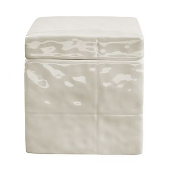Cassadecor Madeline Porcelain Cotton Jar - Ivory