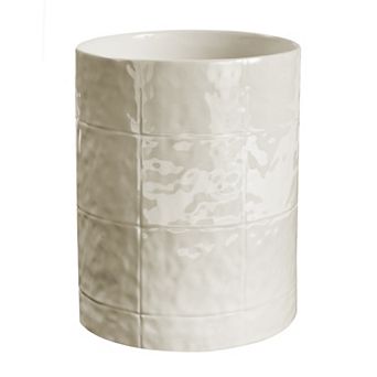 Cassadecor Madeline Porcelain Waste Basket - Ivory