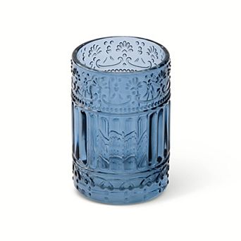 MAISON DE BASE Blue Cut Glass Tumbler