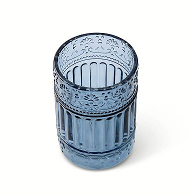 MAISON DE BASE Blue Cut Glass Tumbler