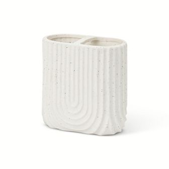 MAISON DE BASE Ceramic Ribbed Toothbrush Holder