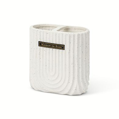 MAISON DE BASE Ceramic Ribbed Toothbrush Holder