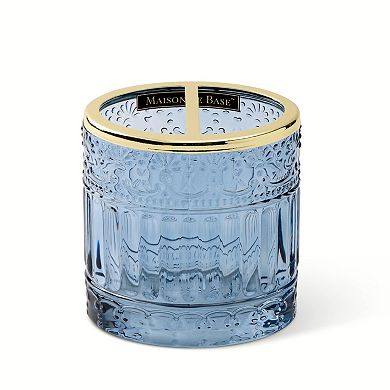 MAISON DE BASE Blue Cut Glass Toothbrush Holder
