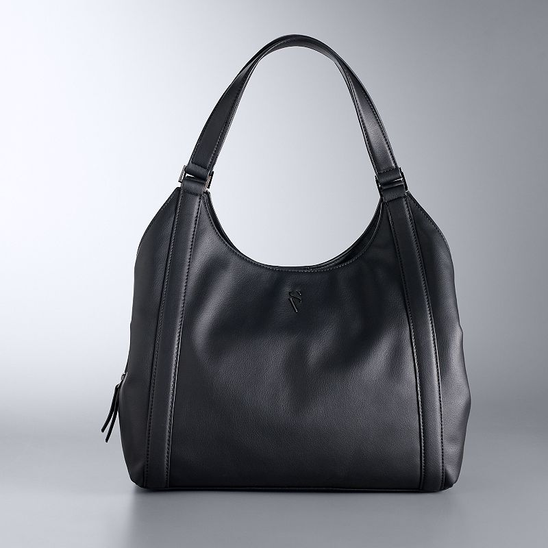 Simply Vera Vera Wang Bay Triple Compartment Shoulder Bag, Black