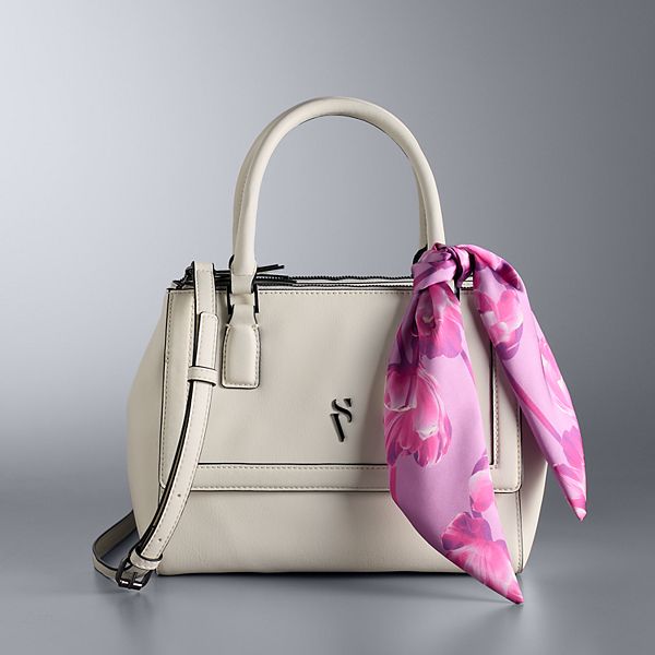 Simply Vera Vera Wang Zoey Flap Satchel Bag - Jet Stream