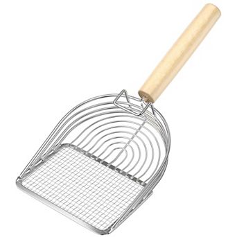 Iron Metal Cat Litter Scoop With Eucalyptus Handle